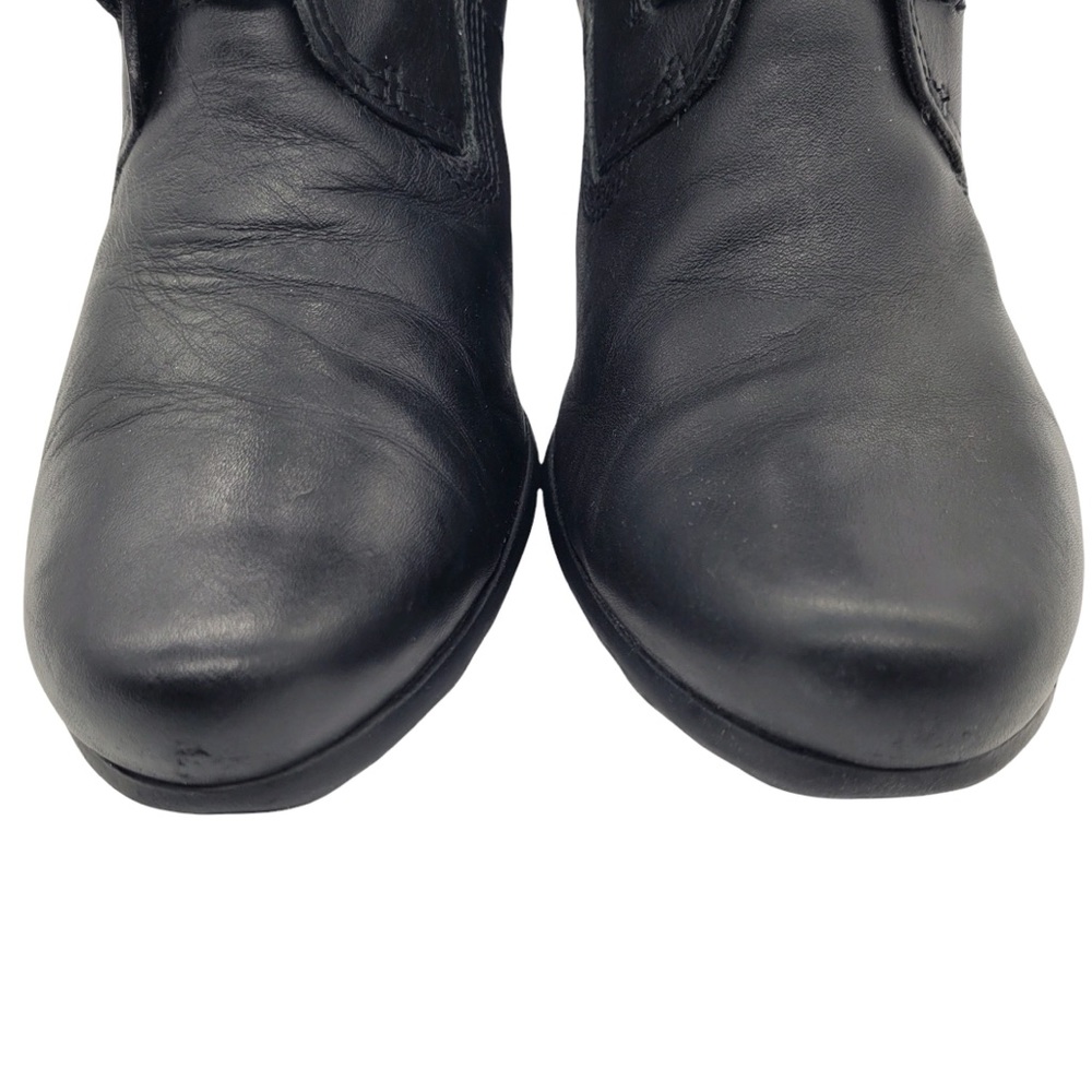 Timberland Earthkeepers Genuine Leather Lace Up Heeled Boots in Black Size 8M - Picture 8 of 14